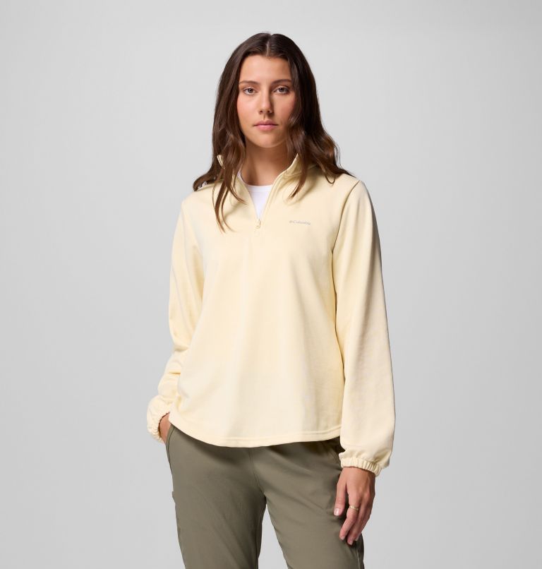 Women's Columbia Trek French Terry Half Zip Pullover, Color: Lemon Wash, image 1