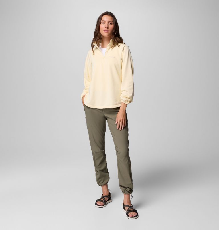 Women's Columbia Trek French Terry Half Zip Pullover, Color: Lemon Wash, image 6