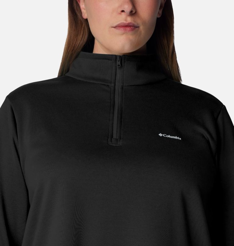 Women's Columbia Trek French Terry Half Zip - Plus Size, Color: Black, image 4