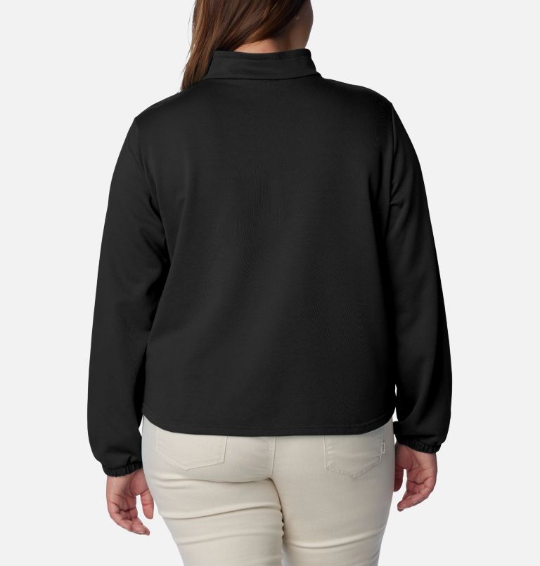Women's Columbia Trek French Terry Half Zip - Plus Size, Color: Black, image 2