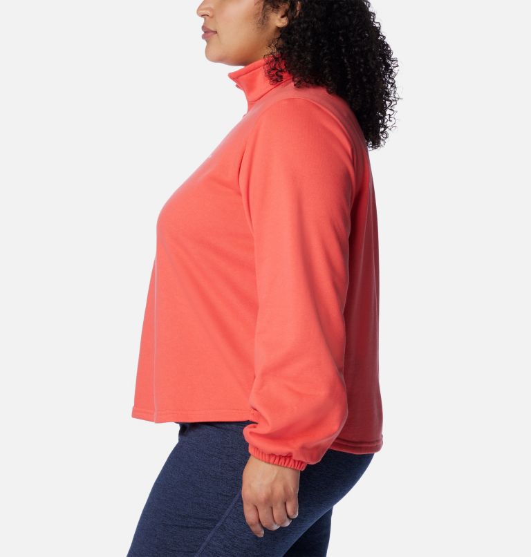 Chandail en tissu éponge avec demi-fermeture éclair Columbia Trek pour femme – Grandes tailles, Color: Juicy, image 3