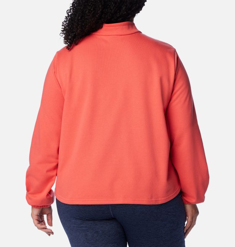 Women's Columbia Trek French Terry Half Zip - Plus Size, Color: Juicy, image 2