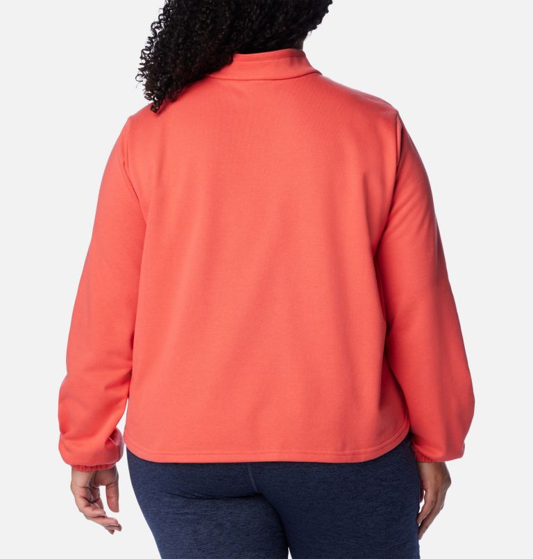 Chandail en tissu éponge avec demi-fermeture éclair Columbia Trek pour femme – Grandes tailles, Color: Juicy, image 2