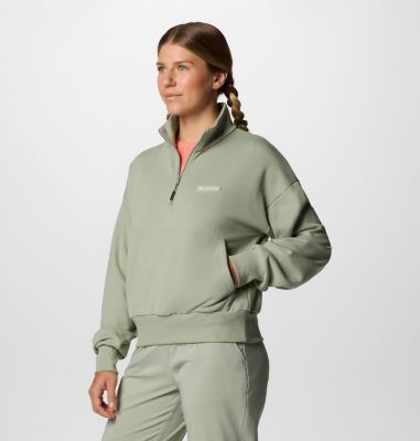 Women's Marble Canyon French Terry Half Zip Sweatshirt, Color: Safari, image 3