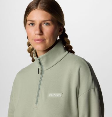 Women's Marble Canyon French Terry Half Zip Sweatshirt, Color: Safari, image 4