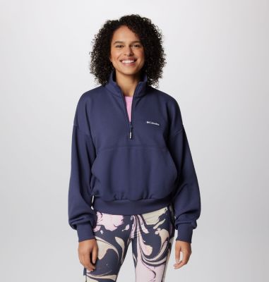 BLUSÃO FEMININO FLEECE GLACIAL™ IV 1/2 ZIP AZUL BLUE CHILL AK1131-422  COLUMBIA