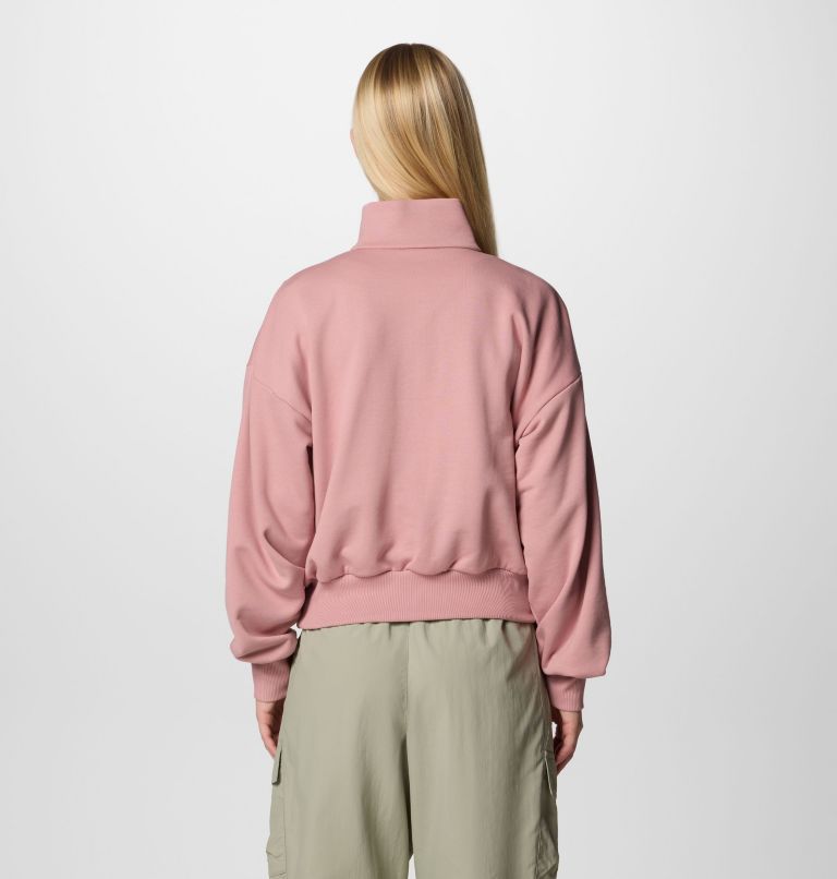 Women's Marble Canyon French Terry Half Zip Sweatshirt, Color: Eraser Pink, image 2