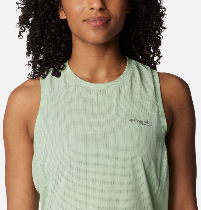 Women's Cirque River Technical Support Tank, Color: Sage Leaf, image 4