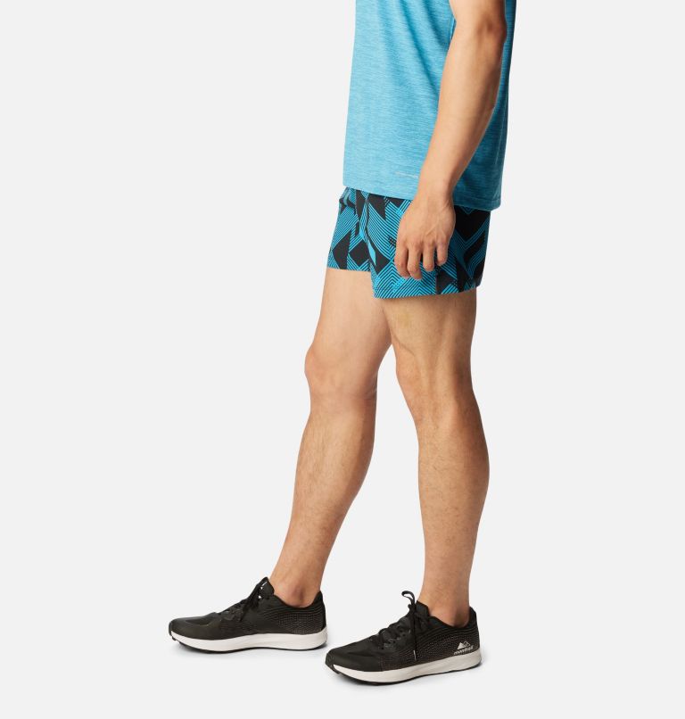 Short Montrail Endless Trail pour homme, Color: Black, Ocean Blue Tech Check, image 3