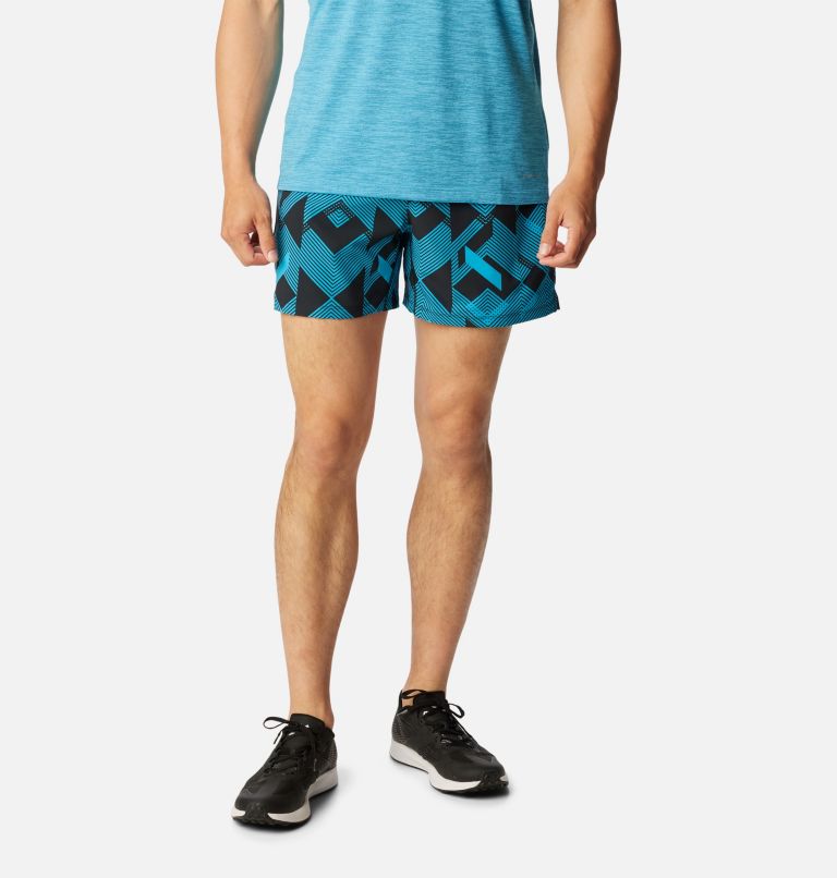 Short Montrail Endless Trail pour homme, Color: Black, Ocean Blue Tech Check, image 1