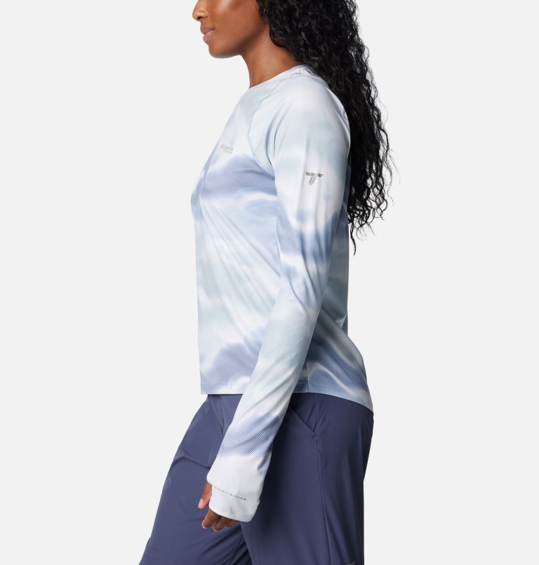 Women's Summit Valley Sun Deflector Long Sleeve Crew, Color: Whisper Undercurrent, image 3