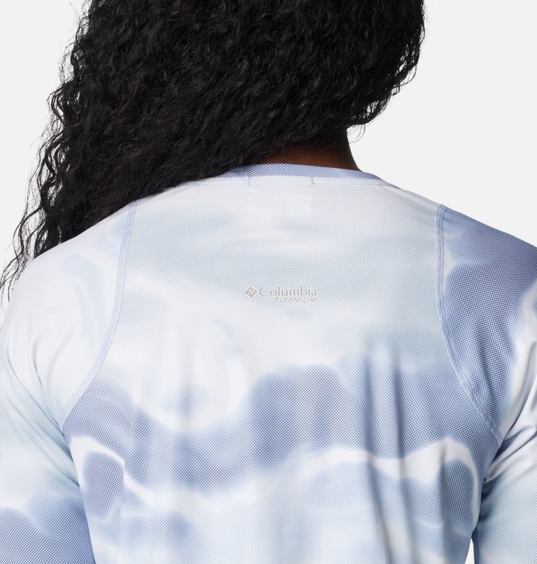 Women's Summit Valley Sun Deflector Long Sleeve Crew, Color: Whisper Undercurrent, image 5