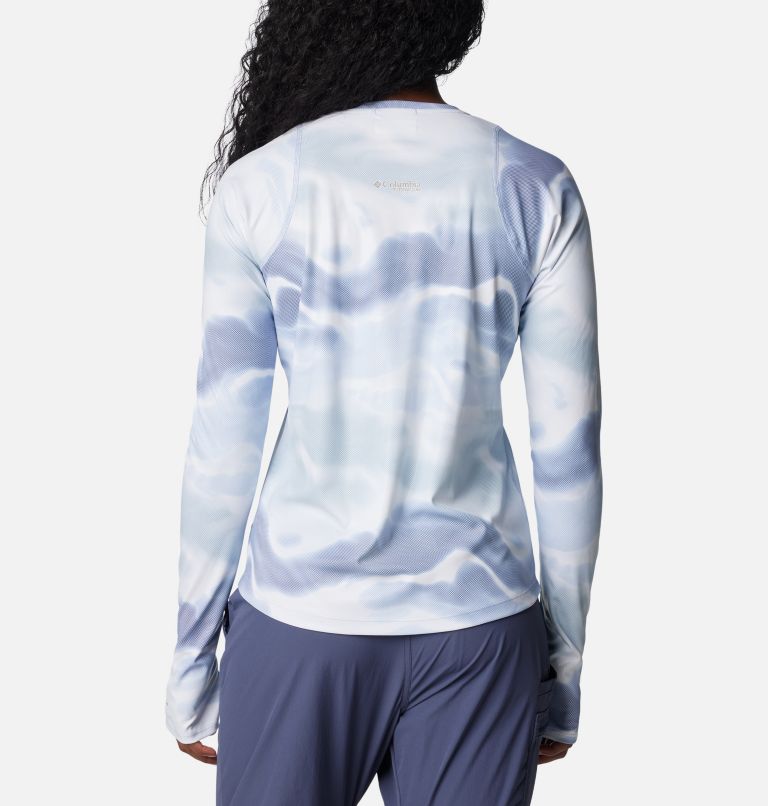 Women's Summit Valley Sun Deflector Long Sleeve Crew, Color: Whisper Undercurrent, image 2