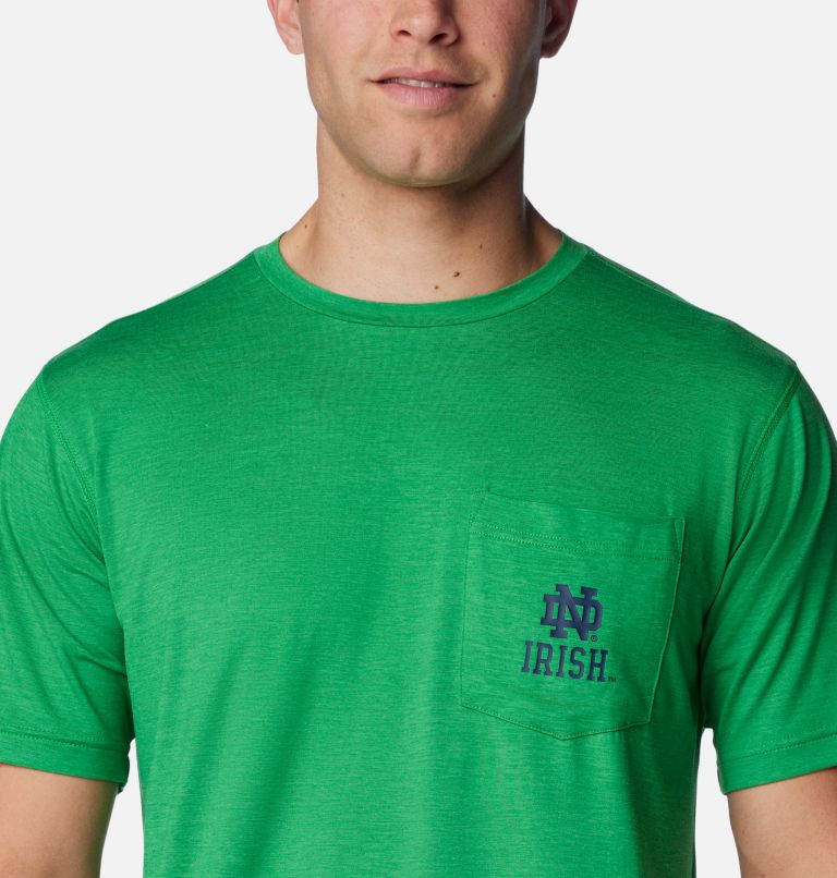 Men's Collegiate Tech Trail Short Sleeve Shirt - Notre Dame, Color: ND - Fuse Green, image 4
