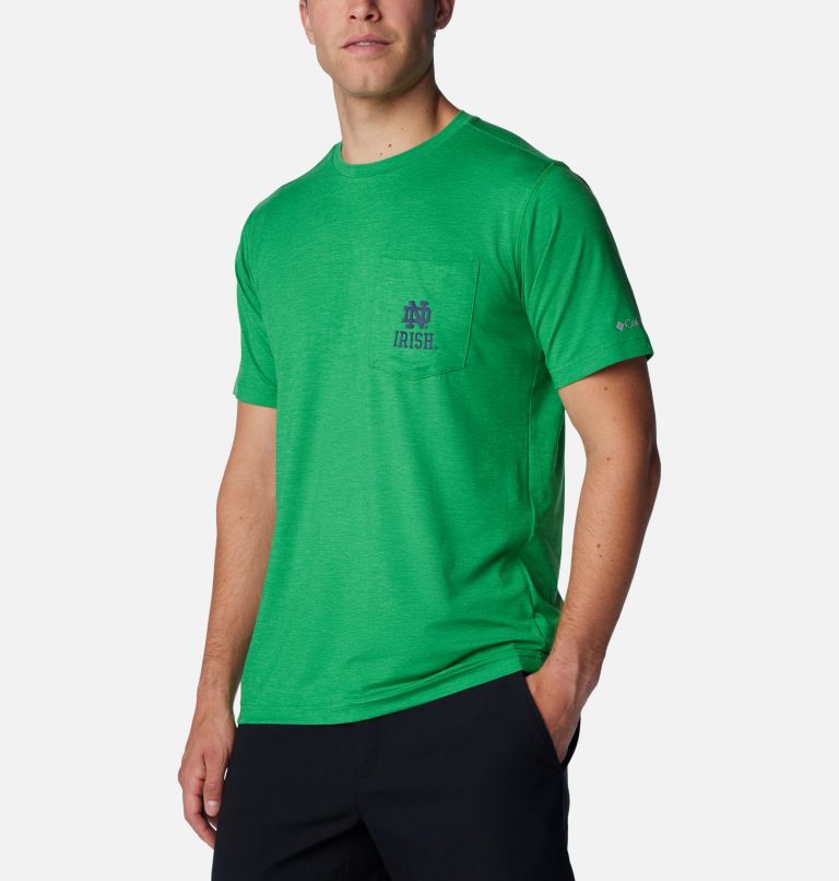 Men's Collegiate Tech Trail Short Sleeve Shirt - Notre Dame, Color: ND - Fuse Green, image 5
