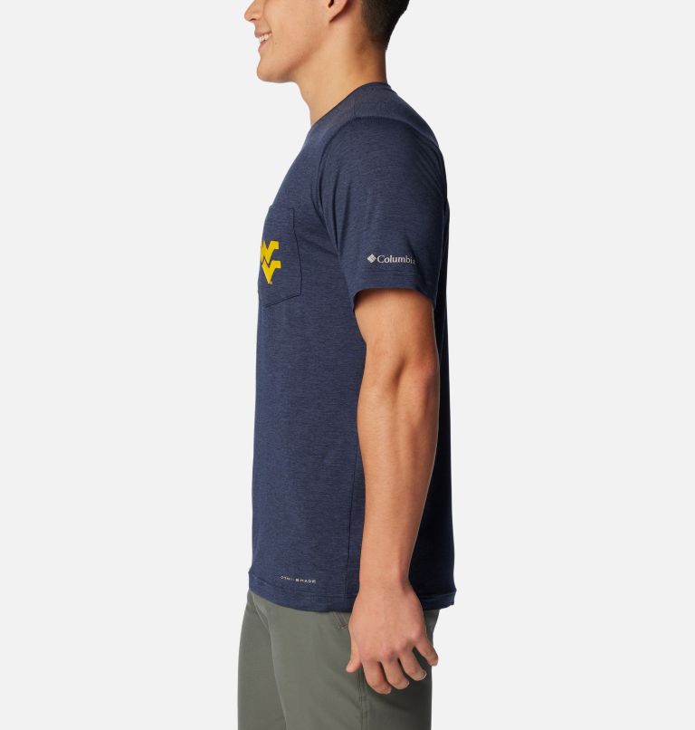 Thumbnail: Men's Collegiate Tech Trail Short Sleeve Shirt -  West Virginia, Color: WV - Collegiate Navy, image 3