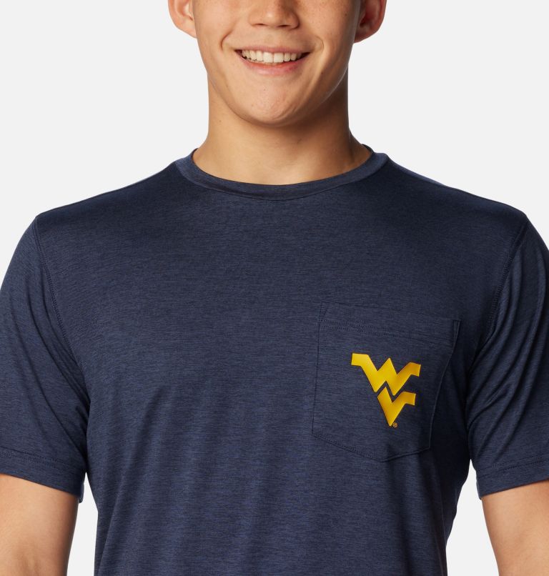 Men's Collegiate Tech Trail Short Sleeve Shirt -  West Virginia, Color: WV - Collegiate Navy, image 4