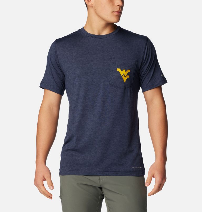Thumbnail: Men's Collegiate Tech Trail Short Sleeve Shirt -  West Virginia, Color: WV - Collegiate Navy, image 1