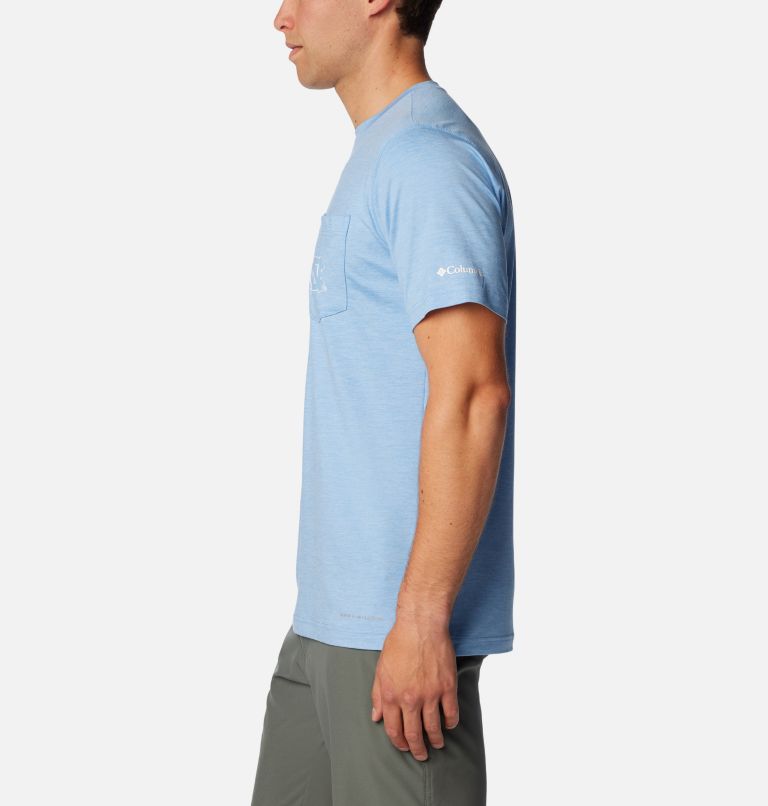 Men's Collegiate Tech Trail Short Sleeve Shirt - North Carolina, Color: NC - White Cap, image 3