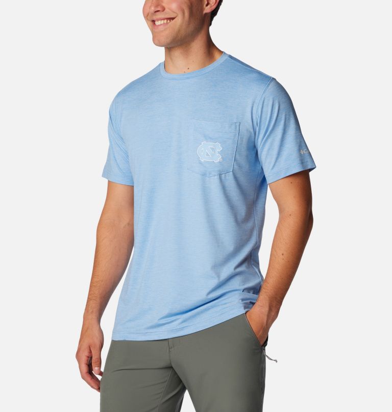 Men's Collegiate Tech Trail Short Sleeve Shirt - North Carolina, Color: NC - White Cap, image 5