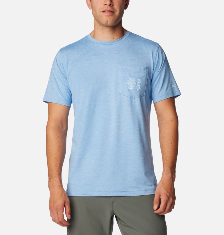 Men's Collegiate Tech Trail Short Sleeve Shirt - North Carolina, Color: NC - White Cap, image 1