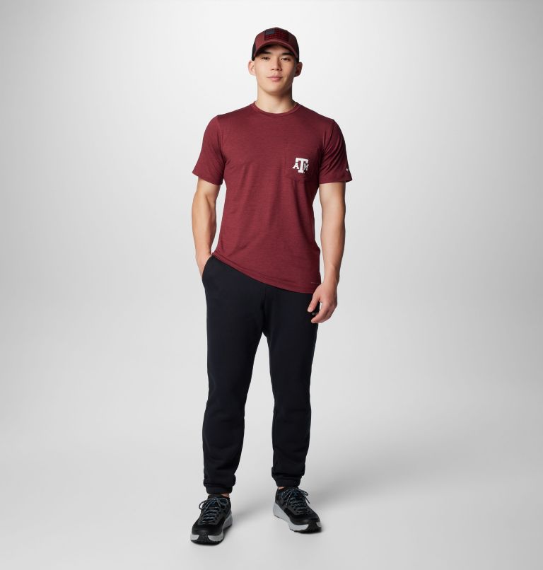 Men's Collegiate Tech Trail Short Sleeve Shirt - Texas A&M, Color: TAM - Deep Maroon, image 3
