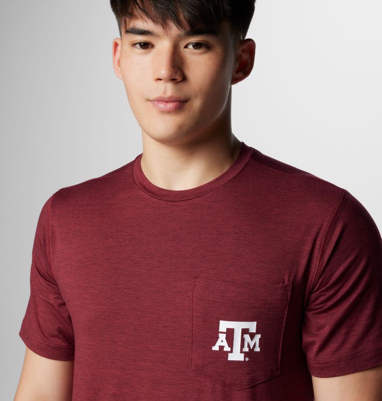 Men's Collegiate Tech Trail Short Sleeve Shirt - Texas A&M, Color: TAM - Deep Maroon, image 5
