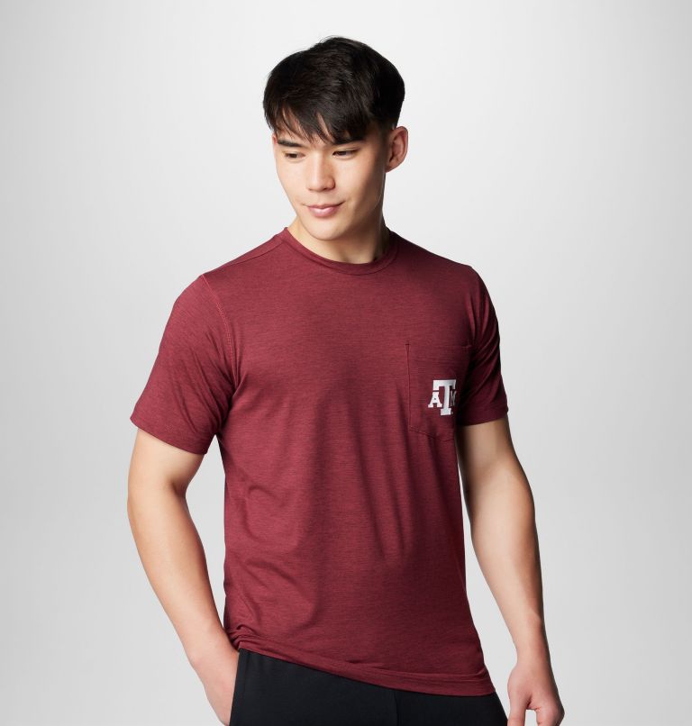 Men's Collegiate Tech Trail Short Sleeve Shirt - Texas A&M, Color: TAM - Deep Maroon, image 8