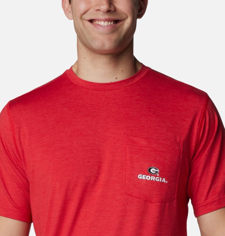 Men's Collegiate Tech Trail Short Sleeve Shirt - Georgia, Color: UGA - Bright Red, image 4
