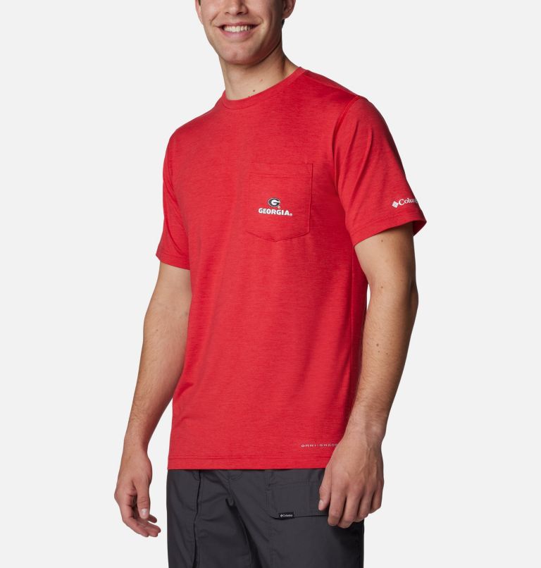 Thumbnail: Men's Collegiate Tech Trail Short Sleeve Shirt - Georgia, Color: UGA - Bright Red, image 5