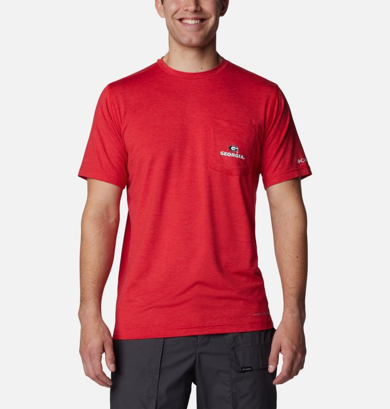 Men's Collegiate Tech Trail Short Sleeve Shirt - Georgia, Color: UGA - Bright Red, image 1