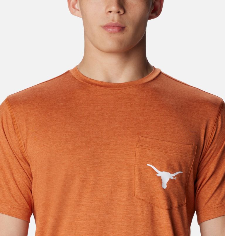 Thumbnail: Men's Collegiate Tech Trail Short Sleeve Shirt - Texas, Color: TEX - Cedar, image 4