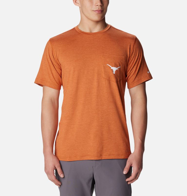 Men's Collegiate Tech Trail Short Sleeve Shirt - Texas, Color: TEX - Cedar, image 1