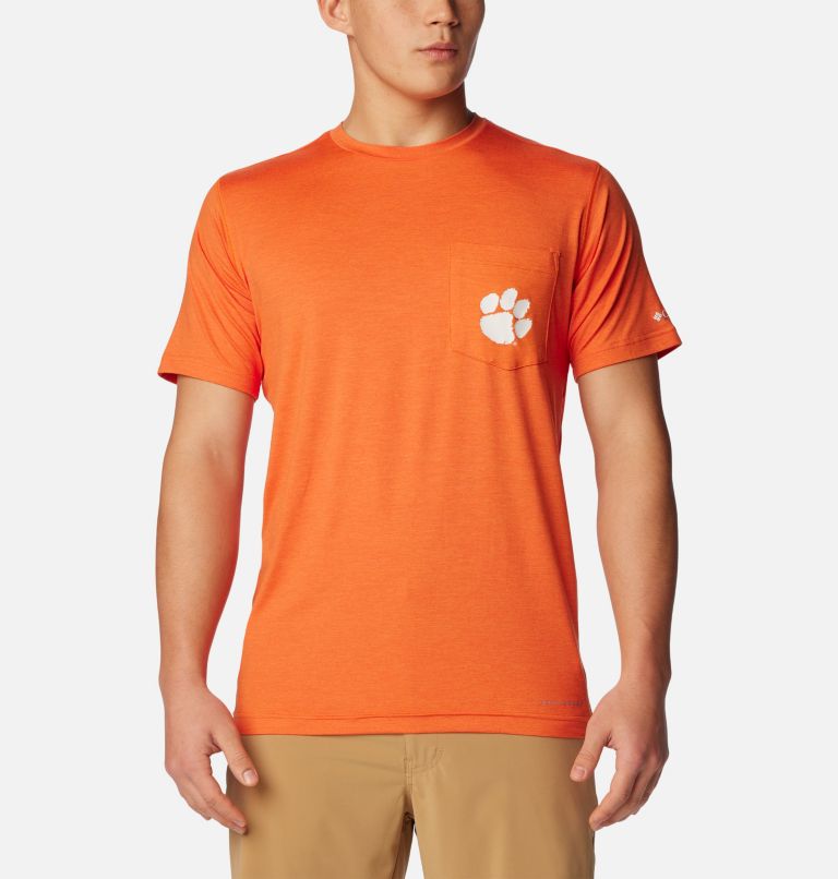 Men's Collegiate Tech Trail Short Sleeve Shirt -  Clemson, Color: CLE - Spark Orange, image 1
