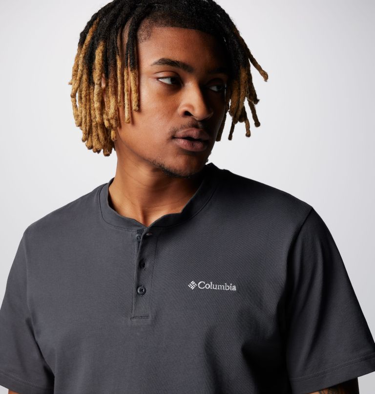 Men's Landroamer Short Sleeve Henley II, Color: Shark, image 4
