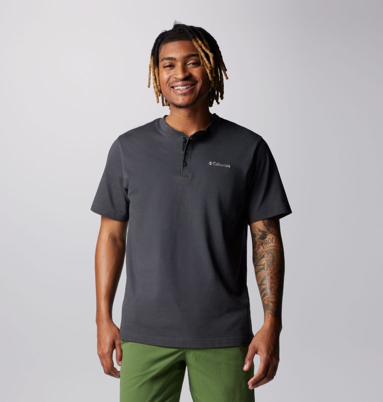 Men's Landroamer Short Sleeve Henley II, Color: Shark, image 1