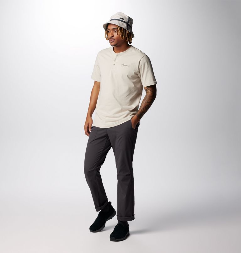 Men's Landroamer Short Sleeve Henley II, Color: Dark Stone, image 3