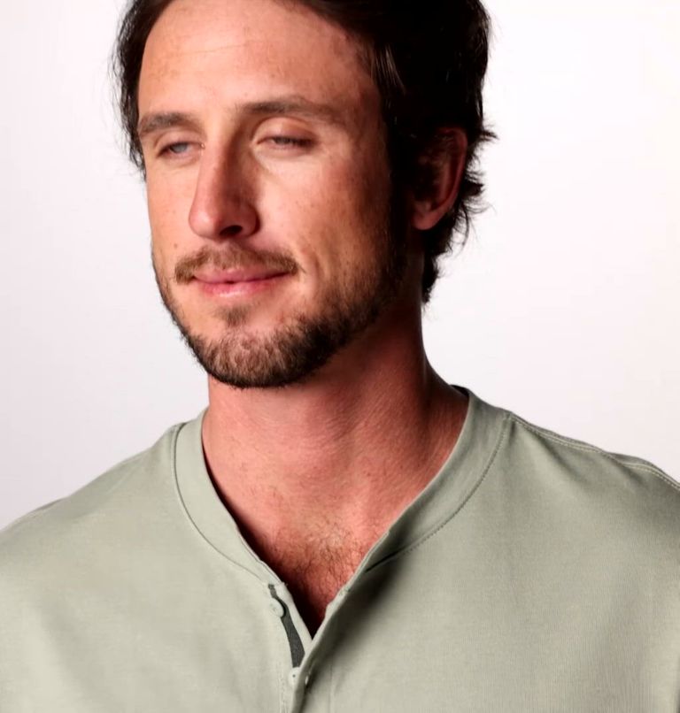 Men's Landroamer Short Sleeve Henley II, Color: Safari