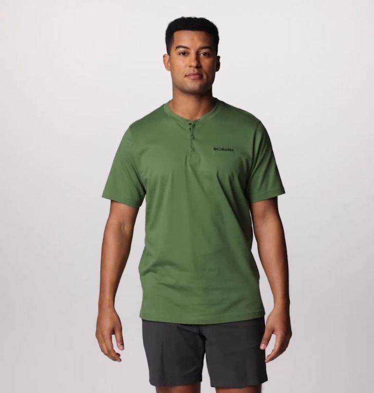 Henley à manches courtes Landroamer II pour homme, Color: Canteen