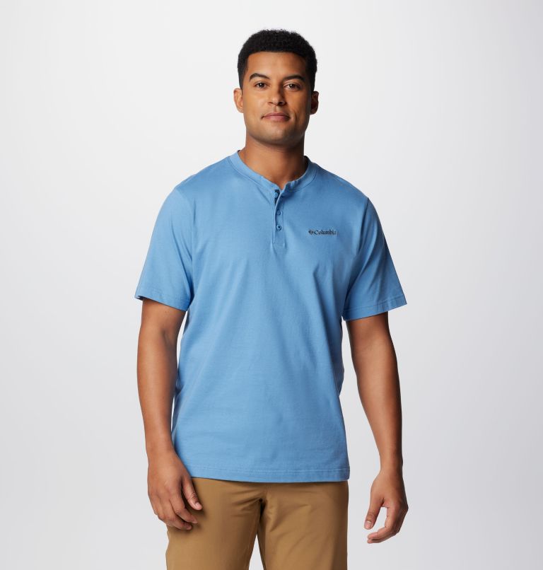 Men's Landroamer Short Sleeve Henley II, Color: Skyler, image 1