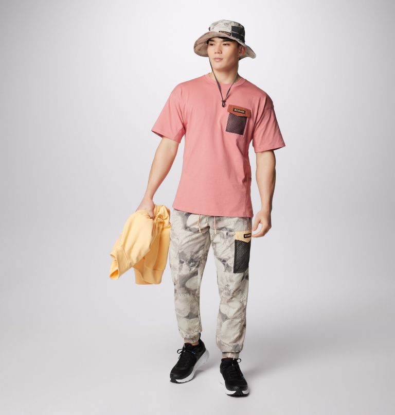 Men's Painted Peak Knit Short Sleeve Top, Color: Pink Agave, Auburn, image 3