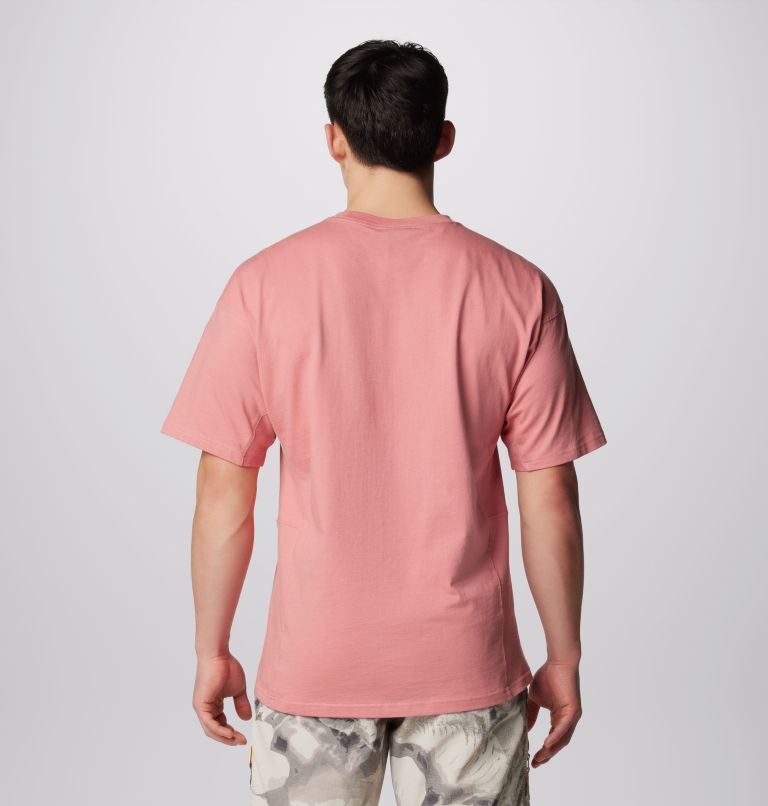 Men's Painted Peak Knit Short Sleeve Top, Color: Pink Agave, Auburn, image 2