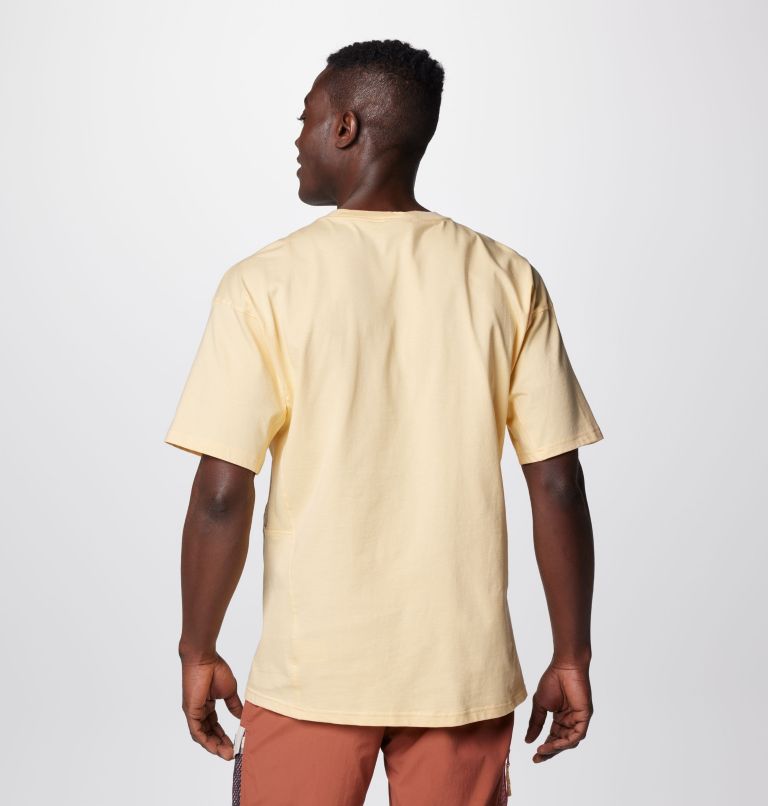 Men's Painted Peak Knit Short Sleeve Top, Color: Sunkissed, Shark, image 2