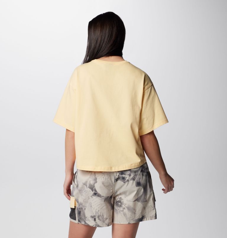 T-shirt court à manches courtes en tricot Painted Peak pour femme, Color: Sunkissed, Shark, image 2
