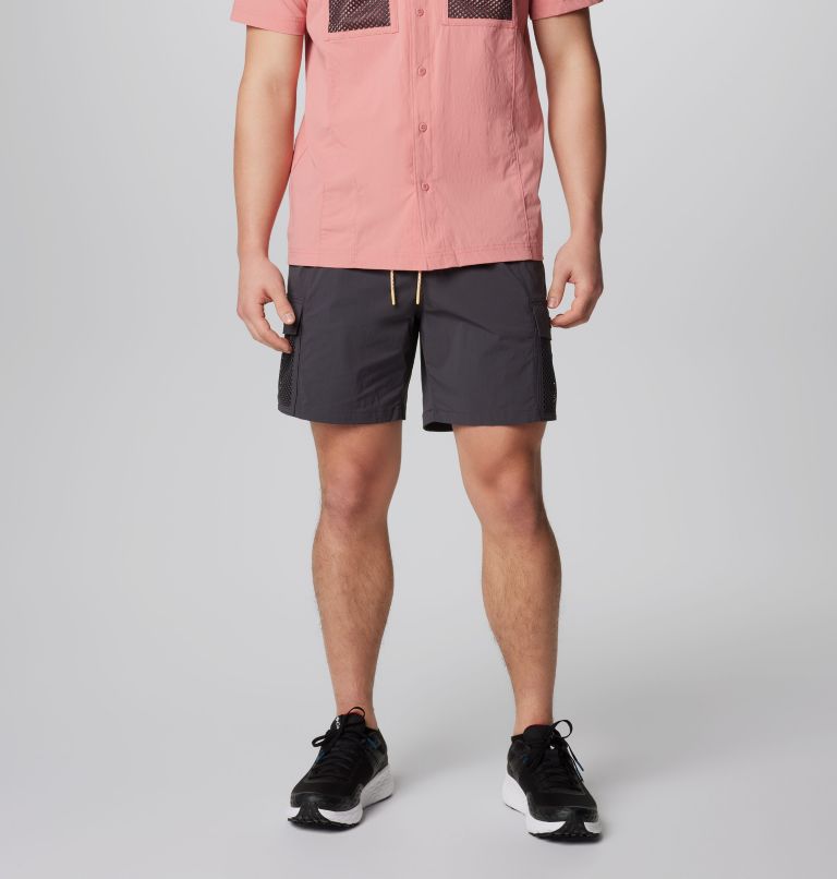 Men's Painted Peak Shorts, Color: Shark, image 3