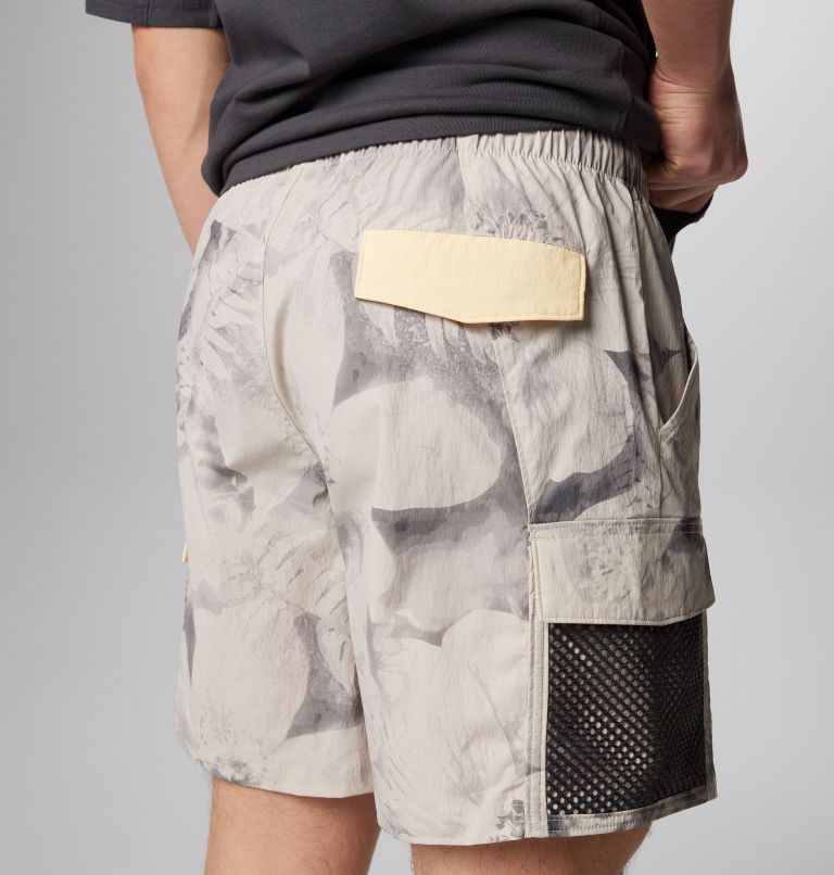 Men's Painted Peak Shorts, Color: Dark Stone Pearhip Print, Sunkissed, image 6