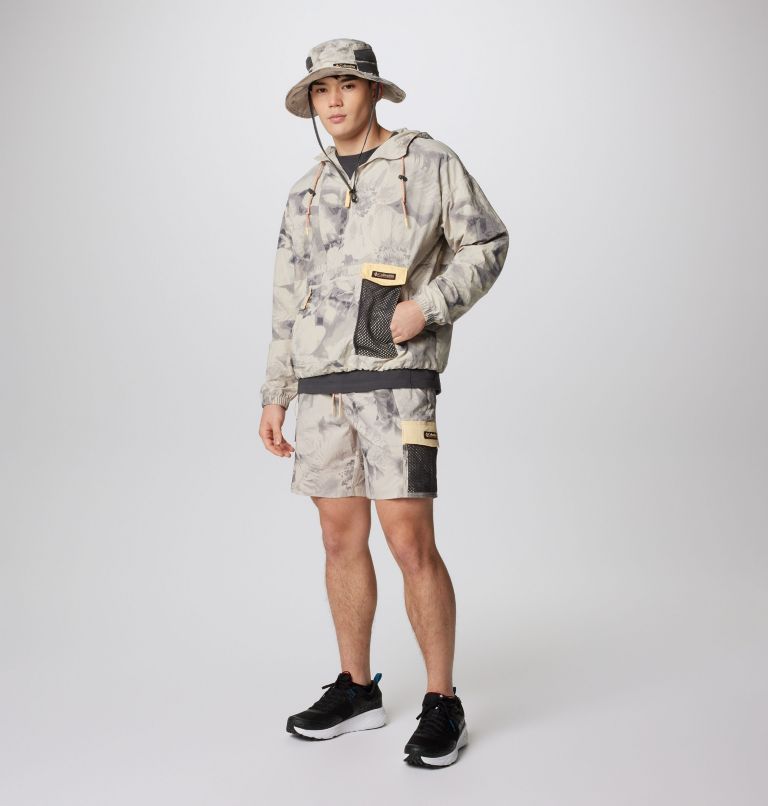 Men's Painted Peak Shorts, Color: Dark Stone Pearhip Print, Sunkissed, image 1