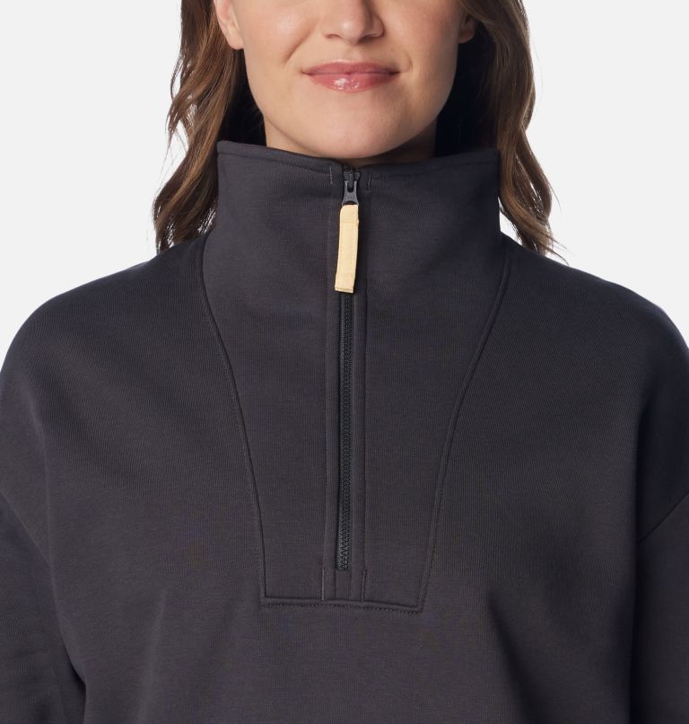 Women's Painted Peak Half Zip Fleece, Color: Shark, Pink Agave, image 4