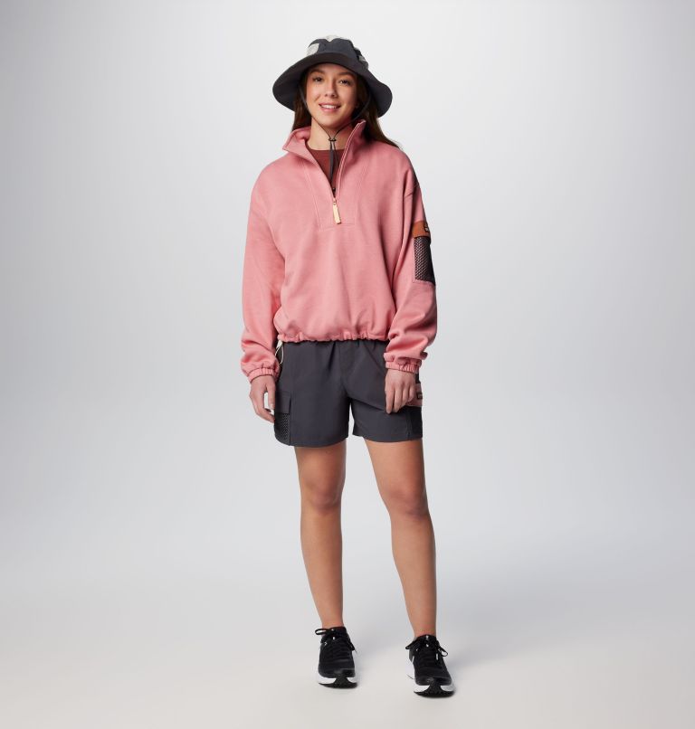 Women's Painted Peak Half Zip Fleece, Color: Pink Agave, Auburn, image 3