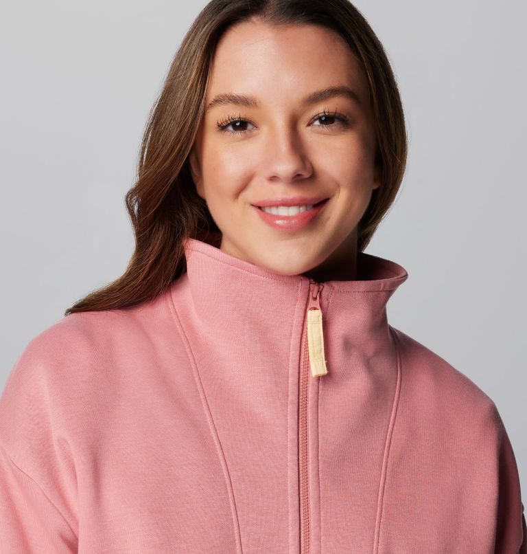 Women's Painted Peak Half Zip Fleece, Color: Pink Agave, Auburn, image 5